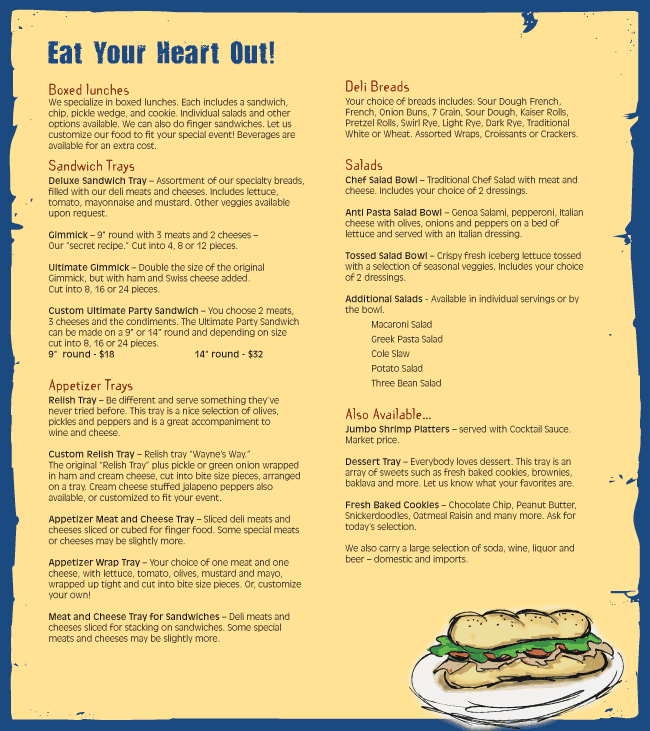 catering menu